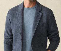 Faherty Inlet Knit Blazer Deep Navy