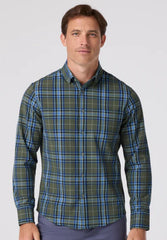 Mizzen and Main City Flannel Olive Thomas Plaid