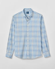 Johnnie O Everyday Performance Button Down Shirt - Cay Exploded Gingham- Malibu