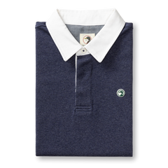 Duck Head Heathered Legacy Rugby Shirt- Navy
