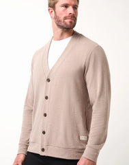 Travis Mathew Cloud Cardigan Sweater Heather Weathered