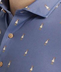 Johnnie O Hula Dance Navy Button Up