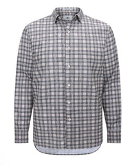 American Heritage Melange Taupe Plaid Shirt
