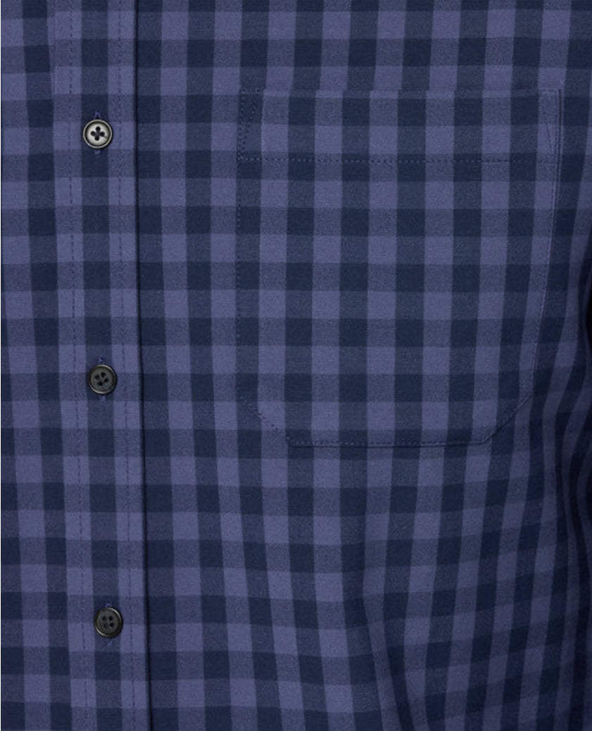 Mizzen & Main City Flannel Navy Hayes Gingham