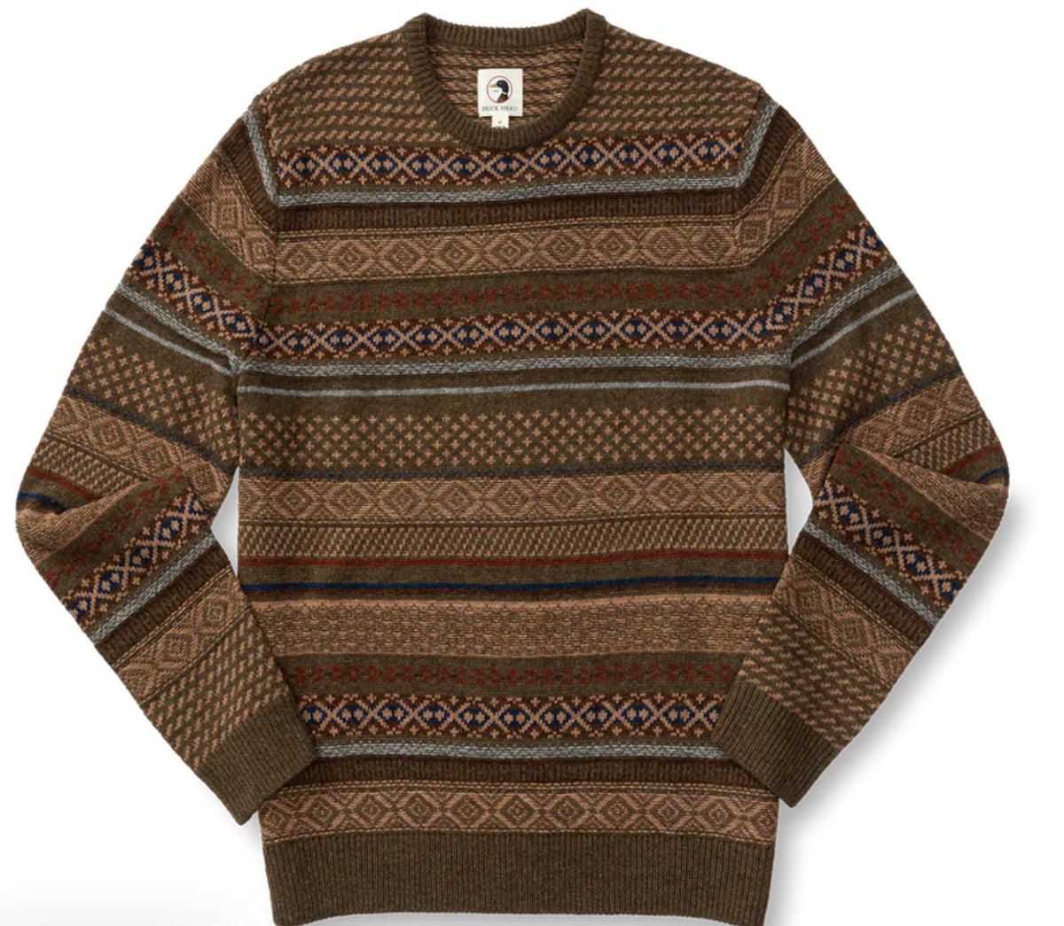 Duck Head Fair Isle Olive Pine Sweater