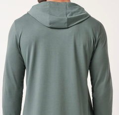 Travis Mathew Performance Jersey LS Hoodie Balsam Green