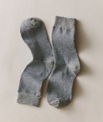 Marine Layer Crew Socks- Grey Stripe