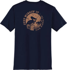 Fish Hippie Docksidr Just Wing It Tee-Navy
