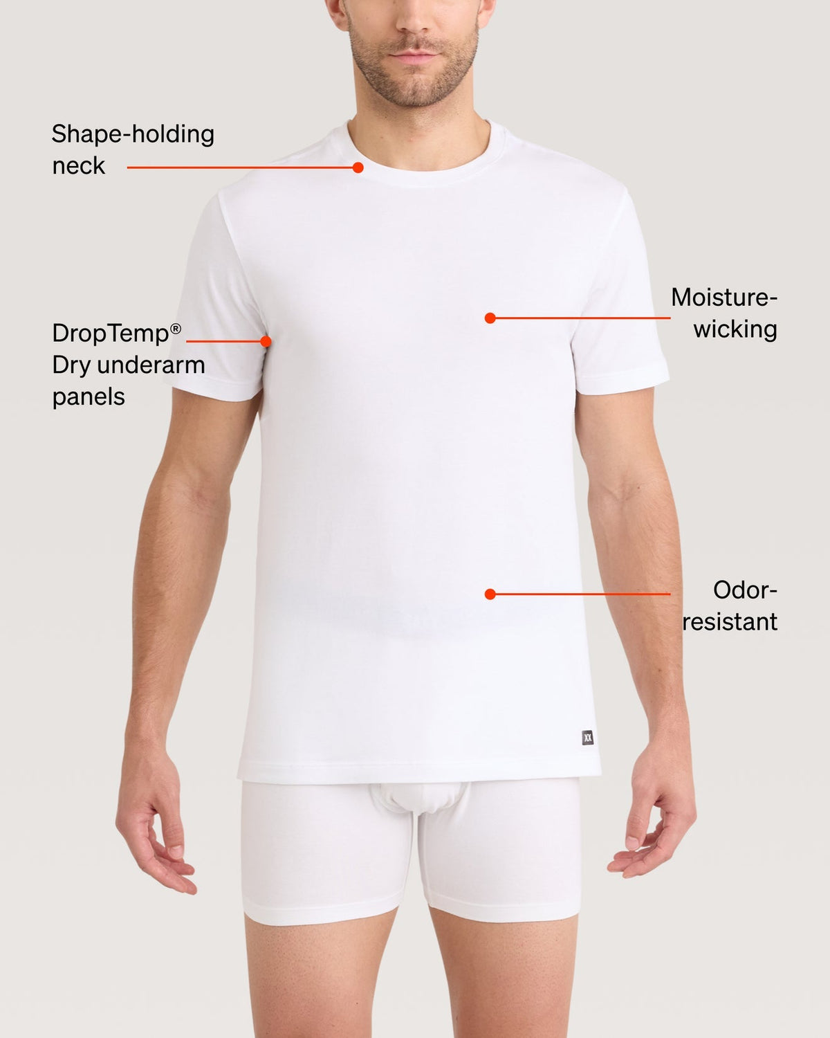 Saxx DropTemp® Dry Cotton (2 Pack)-White