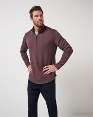 Travis Mathew Fibercloud Quarter Zip-Raisin
