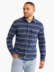 Fair Harbor Dunewood Flannel- Ocean Blanket Stripe