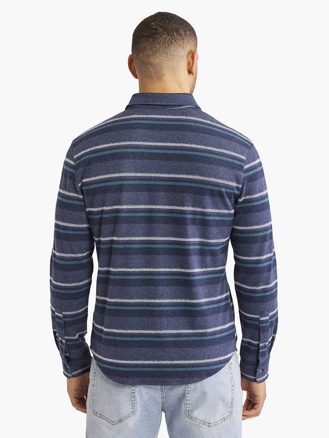 Fair Harbor Dunewood Flannel- Ocean Blanket Stripe