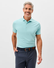 Johnnie O Performance Jersey Polo - Lyndonn Stripe Tropical Celeste