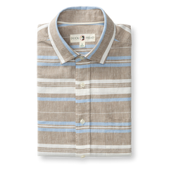 Duck Head Linen Cotton Oxford Sport Shirt-Clay