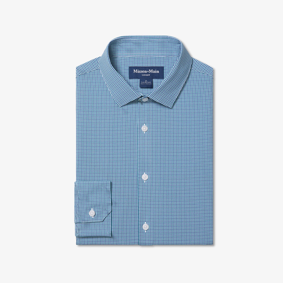 Mizzen & Main Leeward No Tuck Dress Shirt Dark Teal Sam Plaid