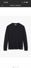 Fair Harbor Pacific Henley -Black