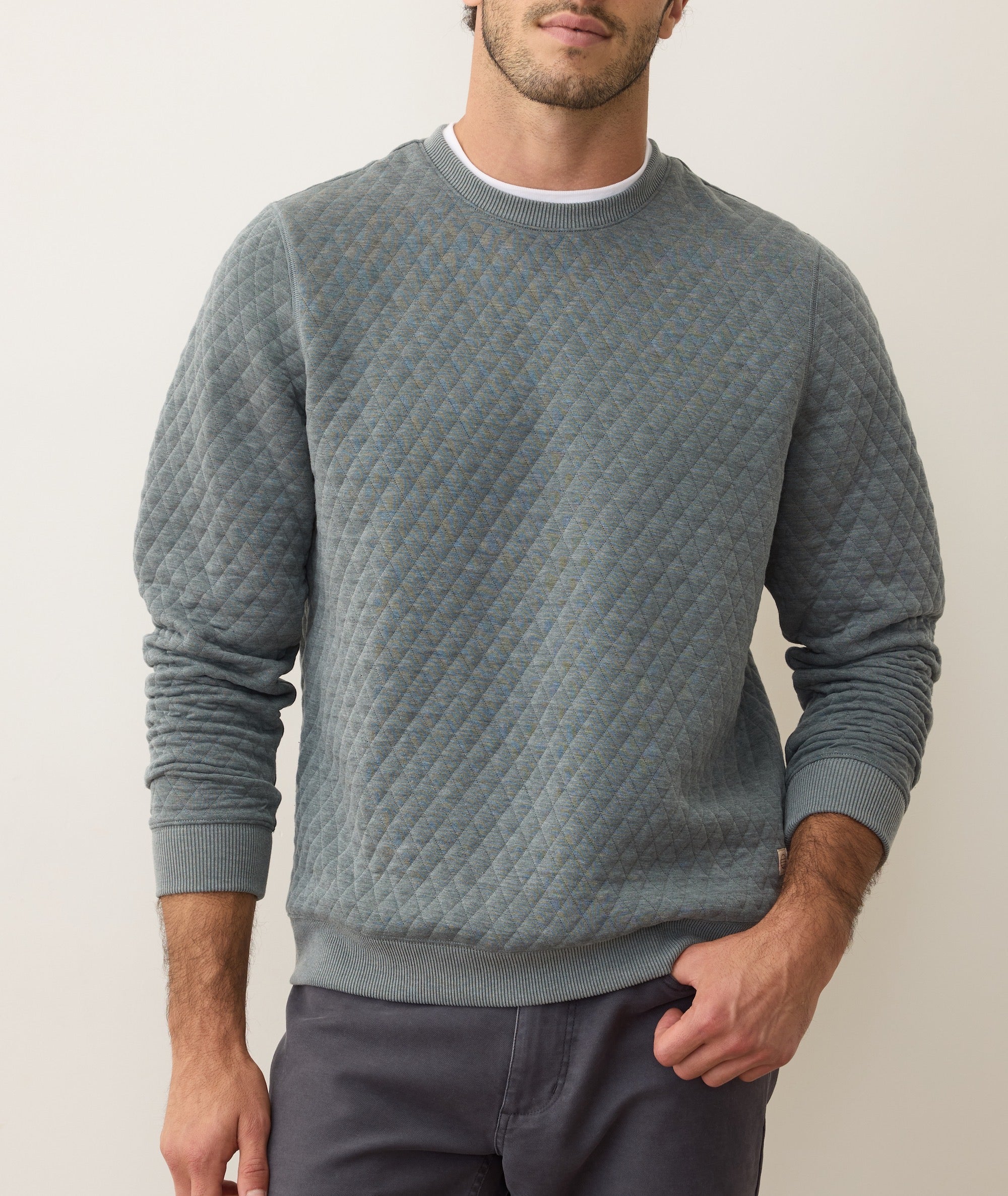 Marine Layer Corbet Crewneck -Dusty Pine