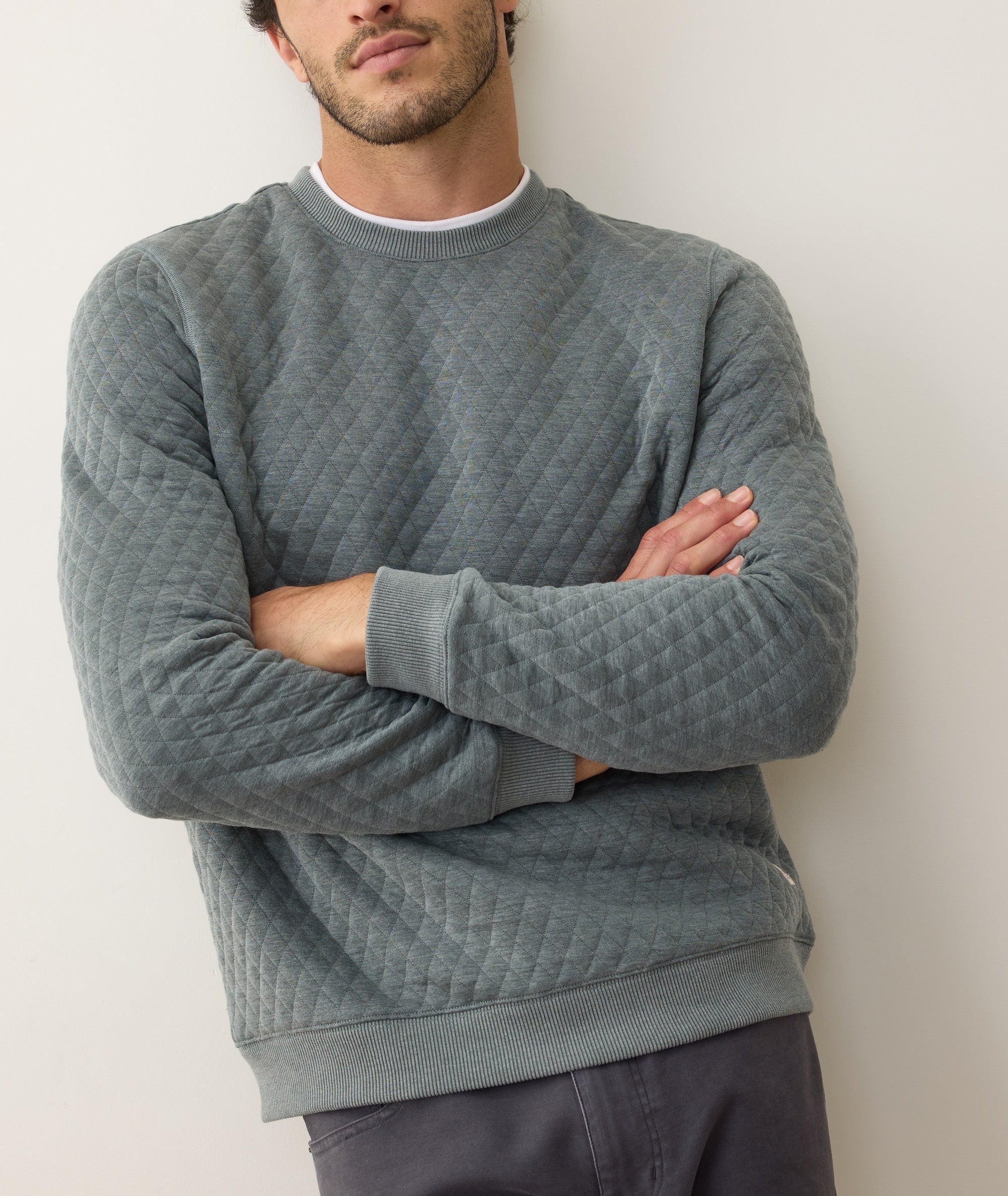 Marine Layer Corbet Crewneck -Dusty Pine